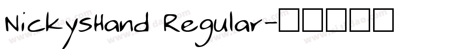 NickysHand Regular字体转换